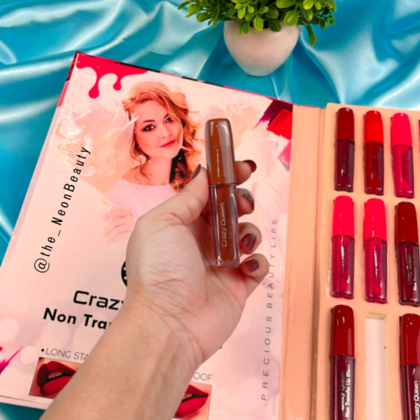 Crazy Queen Liquid Matte Non Transfer Lipstick- Pack Of 24