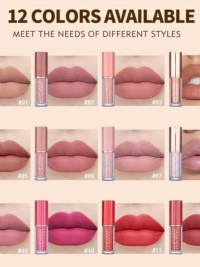 DI'LANCI OG Liquid matte Lipstick 12Pcs Set-Waterproof Long Lasting-Shades